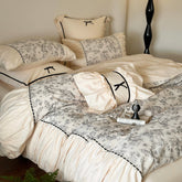 French Vintage Washed Cotton Floral Bedding Set | Yedwo Design