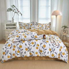 100% Cotton Orange Fruit Duvet Cover Sets | Yedwo Home