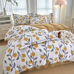 100% Cotton Orange Fruit Duvet Cover Sets | Yedwo Home