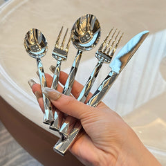 Luxury Diamond-Cut Design Flatware Set | Yedwo Design
