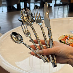 Luxury Diamond-Cut Design Flatware Set | Yedwo Design