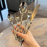 Luxury Diamond-Cut Design Flatware Set | Yedwo Design