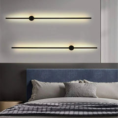 360° Modern Black&Gold LED Linear Wall Light | Yedwo