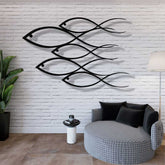 5 Fish Family Metal Wall Art | Yedwo Design