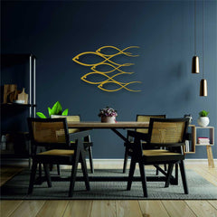 5 Fish Family Metal Wall Art | Yedwo Design