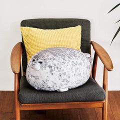 Soft Kawaii Chubby Blob Seal Throw Pillow | Yedwo