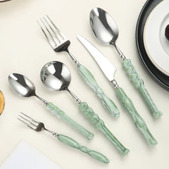 JOJO French Luxury Emerald Green Cutlery Set | Yedwo Design