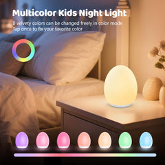 7-Color LED Egg Night Light Nursery Lamp | Yedwo