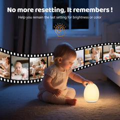 7-Color LED Egg Night Light Nursery Lamp | Yedwo