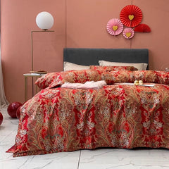 80S Long-Staple Cotton Sateen Wedding Bedding Set | Yedwo