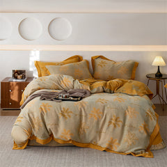 A-Grade Retro Double-Layer Gauze Cotton Jacquard Bedding Set | Yedwo