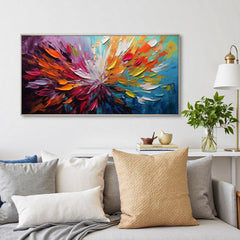 Abstract Colored Floral Painting Canvas Wall Art | Yedwo
