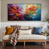 Abstract Colored Floral Painting Canvas Wall Art | Yedwo