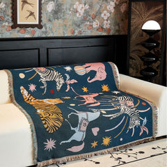 Animal Circus Art Tapestry Throw Blanket | Yedwo Design