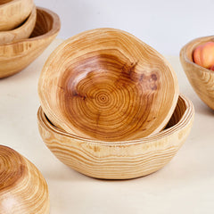 Artisan Solid Wood Fragrant Cedar Serving Bowl | Yedwo