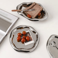 Silver Plated Ceramic Tray | Yedwo Design