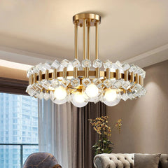 Bailey Colorful Gem And Crystal Round Chandelier | Yedwo Design