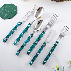 Black Pearl Handle Steak Knife Cutlery Set | Yedwo Design