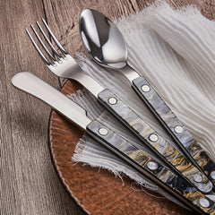 Black Pearl Handle Steak Knife Cutlery Set | Yedwo Design