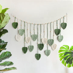 Bohemian Handwoven Leaf Tapestry Wall Hanging | Yedwo