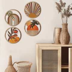Bohemian Wooden Round Hollow out Wall Decor | Yedwo