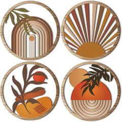Bohemian Wooden Round Hollow out Wall Decor | Yedwo