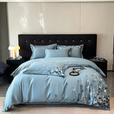 Butterfly Embroidered Long-Staple Cotton Bedding Set | Yedwo Design