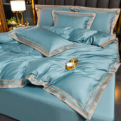 Chihiro Embroidered Edge Egyptian Cotton Duvet Cover Set | Yedwo Design