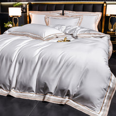 Chihiro Embroidered Edge Egyptian Cotton Duvet Cover Set | Yedwo Design