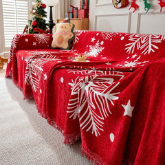 Christmas Holiday Style Chenille Sofa/Couch Cover | Yedwo Home