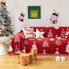 Christmas Tree Holiday Chenille Sofa/Couch Cover | Yedwo Home