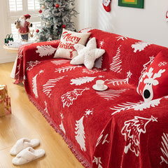 Christmas Tree Holiday Chenille Sofa/Couch Cover | Yedwo Home