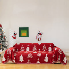 Christmas Tree Holiday Chenille Sofa/Couch Cover | Yedwo Home