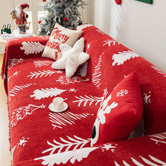 Christmas Tree Holiday Chenille Sofa/Couch Cover | Yedwo Home