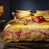 Cinderella Palace Luxury 140S Silk-Cotton Embroidered Bedding Set | Yedwo