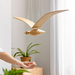 Creative Hanging Fly Seagull Bird Wooden Art | Yedwo Design