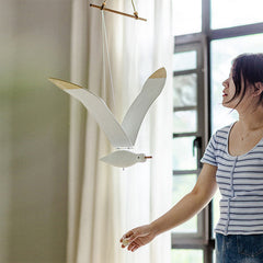 Creative Hanging Fly Seagull Bird Wooden Art | Yedwo Design