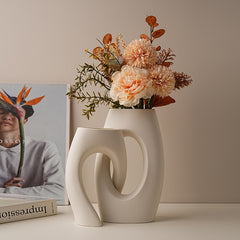 Crossed Pipe Ceramic Flower Vase Set | Yedwo Design