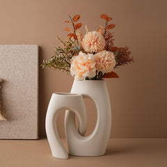 Crossed Pipe Ceramic Flower Vase Set | Yedwo Design