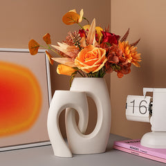 Crossed Pipe Ceramic Flower Vase Set | Yedwo Design