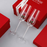 Deesse Series Handcrafted Rose Champagne Glass Set Of 2 | Yedwo Design
