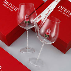 Deesse Series Handcrafted Rose Champagne Glass Set Of 2 | Yedwo Design