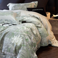 Dream Garden Cotton 100s Brushed Luxury Bedding Set | Yedwo Home