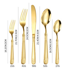 Elanora Gold Luxury Cutlery Set | Yedwo Design