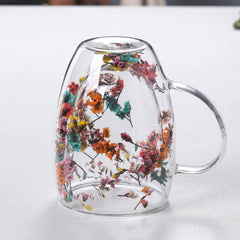 Elegant Blossom Glass Mugs | Yedwo Design
