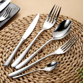 Elegant Silver Mink Mirror Finish Flatware Set | Yedwo Design