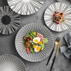 Euclid Collection Frosted Ceramic Serving Plates | Yedwo Design