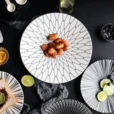 Euclid Collection Frosted Ceramic Serving Plates | Yedwo Design