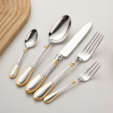 European Elegant Patterned Gold Flatware Set | Yedwo Design