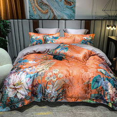 European Luxury Jacquard Tribute Satin Duvet Cover | Yedwo Home